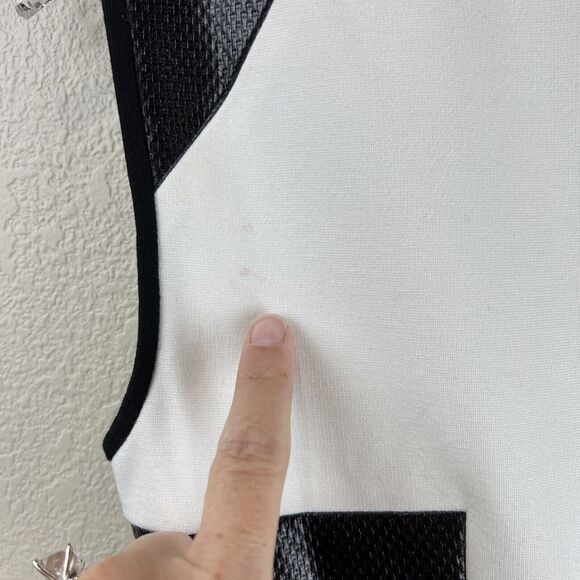 Tibi Dress Women 6 Color Block Ponte Black White Career Work Classic Mod Bold - Picture 7 of 15